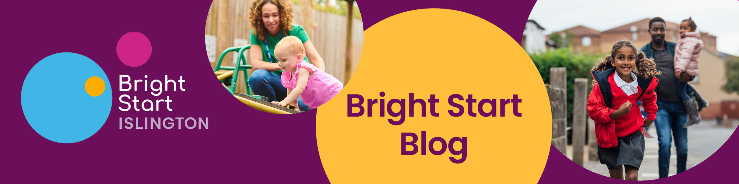 Bright Start blog banner with images of young people and the words 'Bright Start Islington'